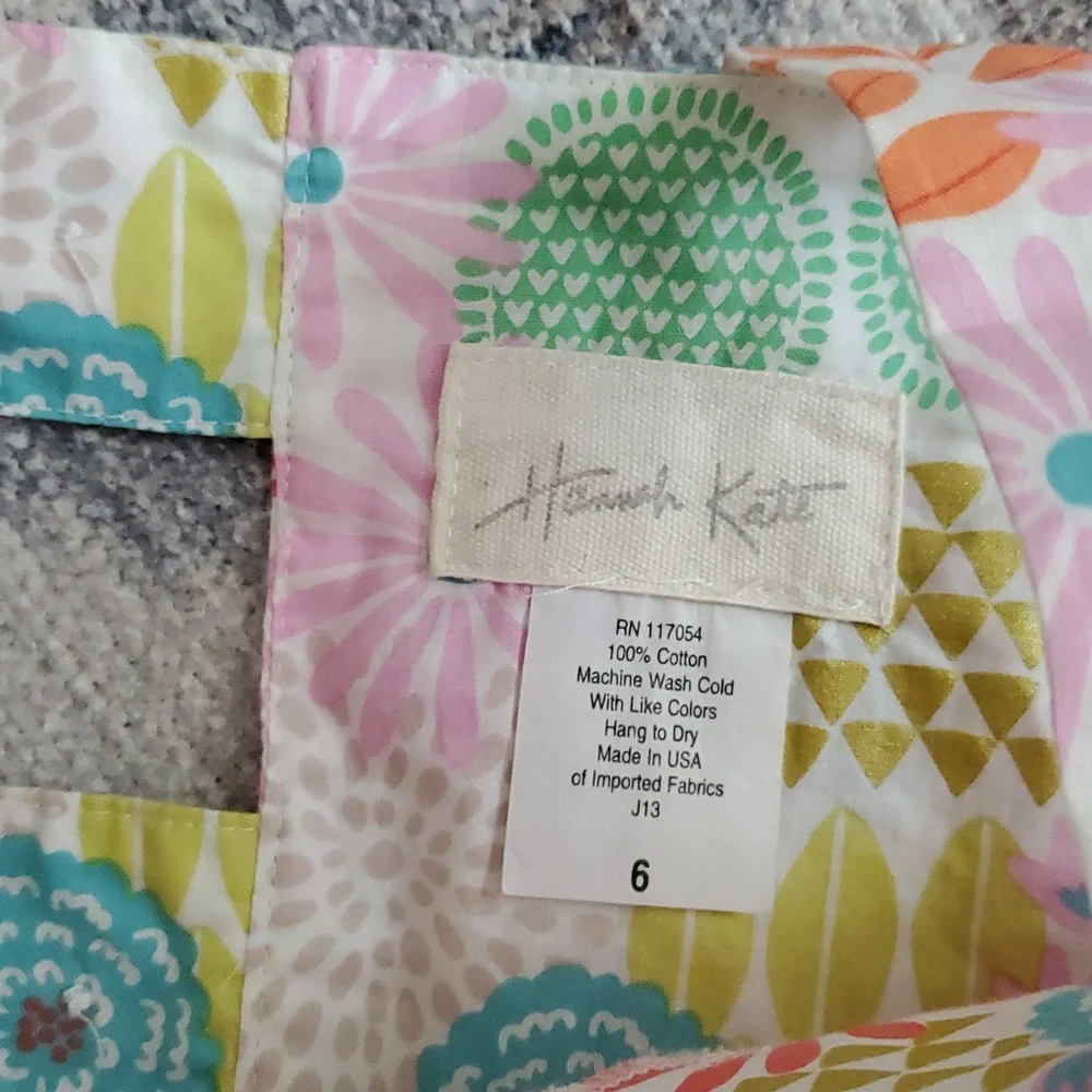 Hannah Kate Girls Floral Open Back Top Sz6